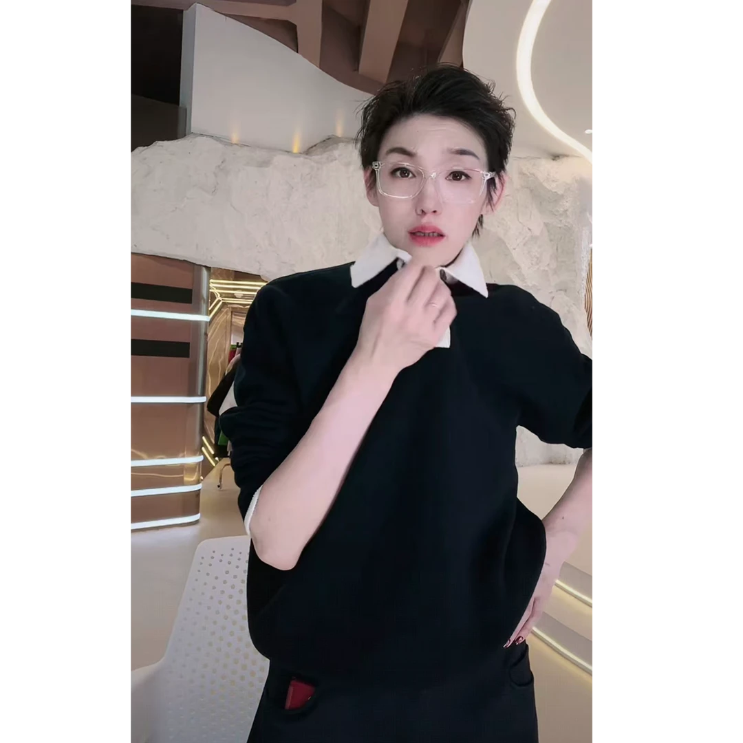 出口意大利的订单 藏青色毛衣 MY0670