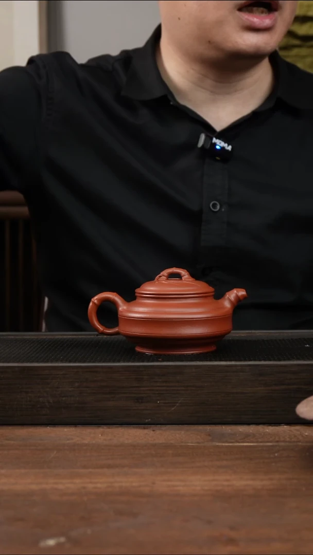 茶杯紫砂导****儿朱泥双线竹鼓      200CC