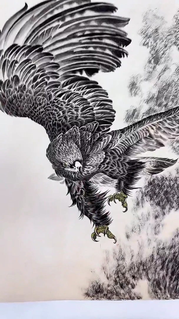 国画万里一击中