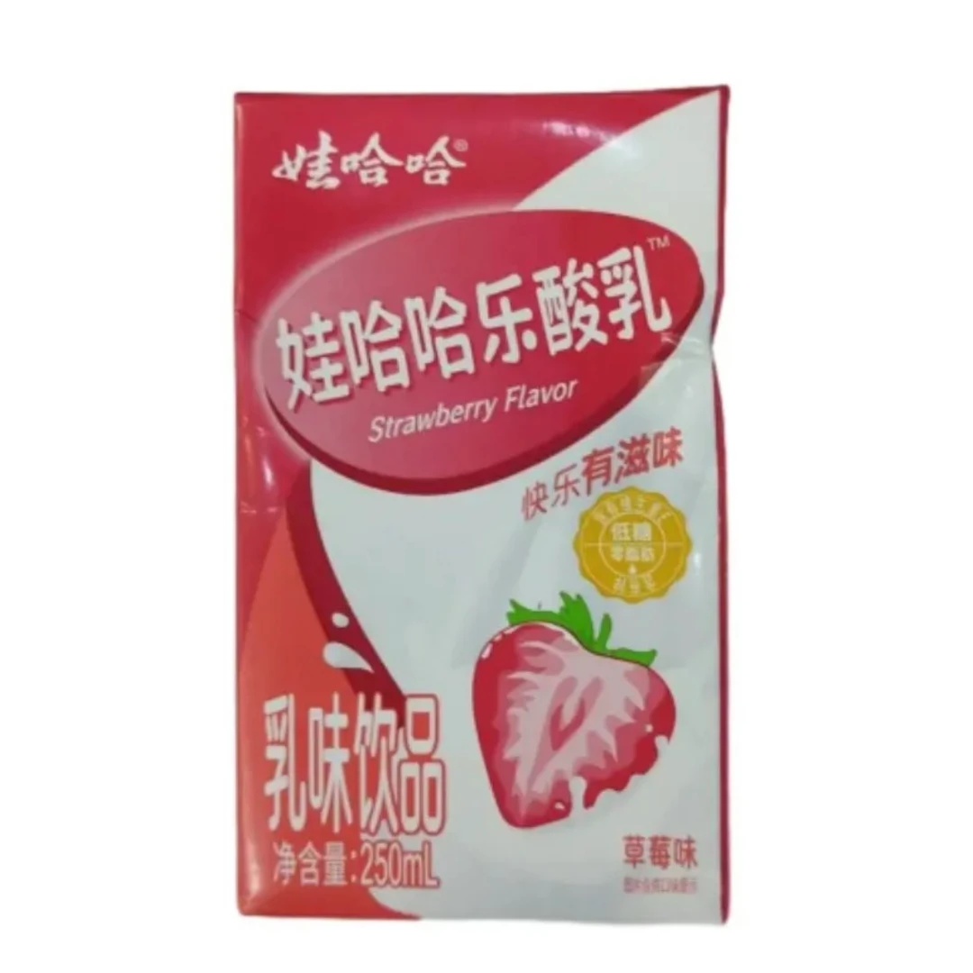 哇哈哈哇哈哈乐酸乳低糖草莓味乳味饮品250ml/盒