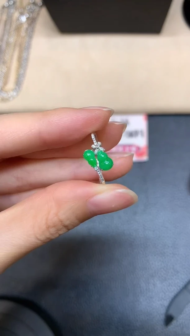 【闪购商品】翡翠戒指18K金镶嵌【无鉴赏期