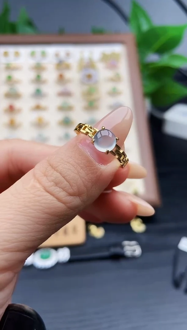 银S925镶嵌戒指翡翠12