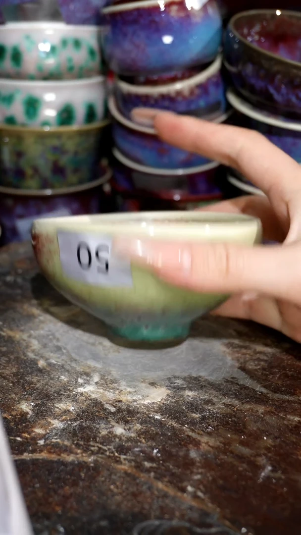 摆件精品窑变钧瓷茶器