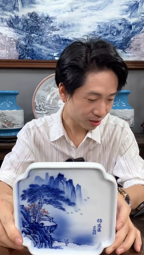 吴义松陶瓷联盟手绘陶瓷编码：7856