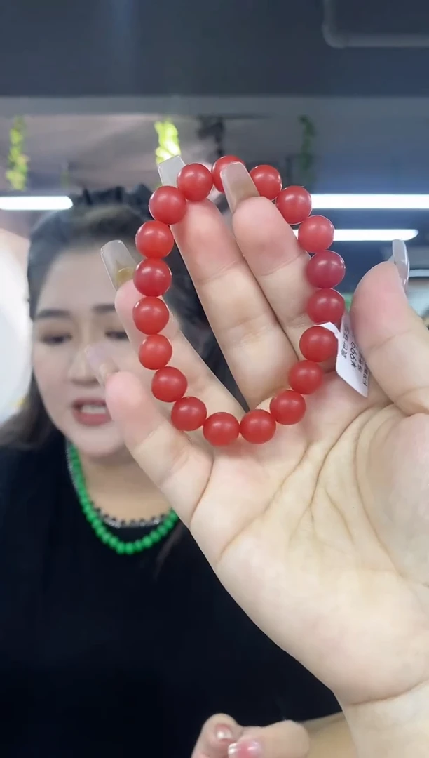 南红玛瑙手串未镶嵌多样性发其一颜色微差