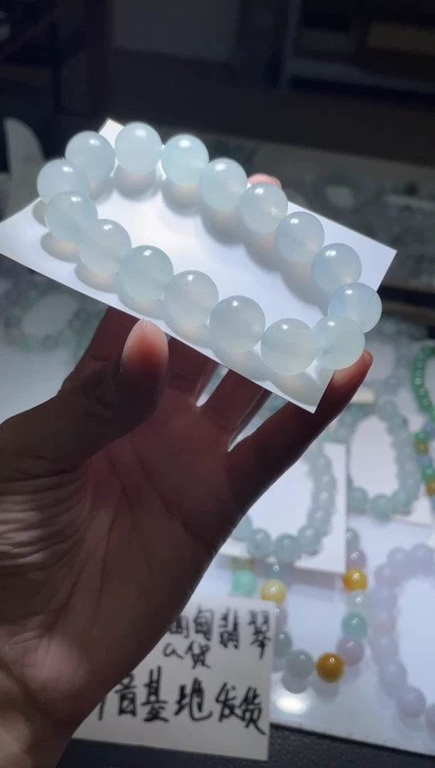 定制翡翠未镶嵌白***水翡翠
