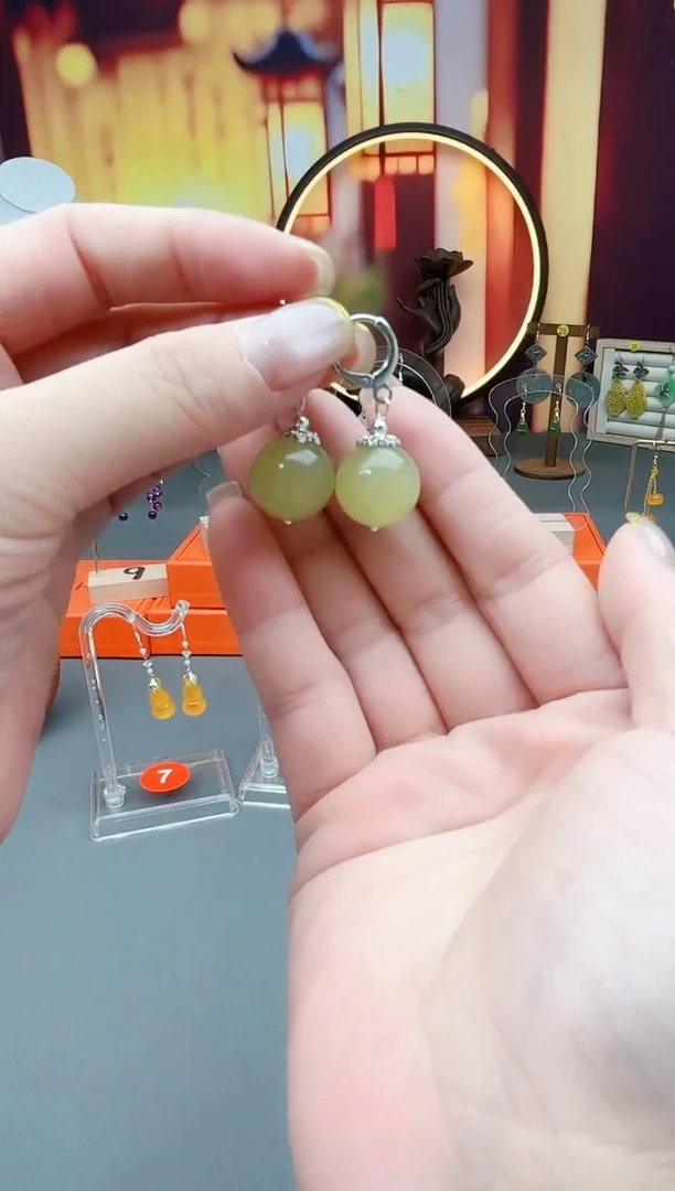 未镶嵌东陵石耳饰M18