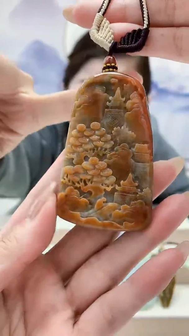 未镶嵌定制翡翠3099MM-毛货挂件9