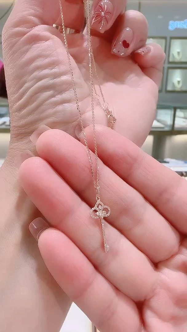 【闪购商品】钻石套链18K金镶嵌套链