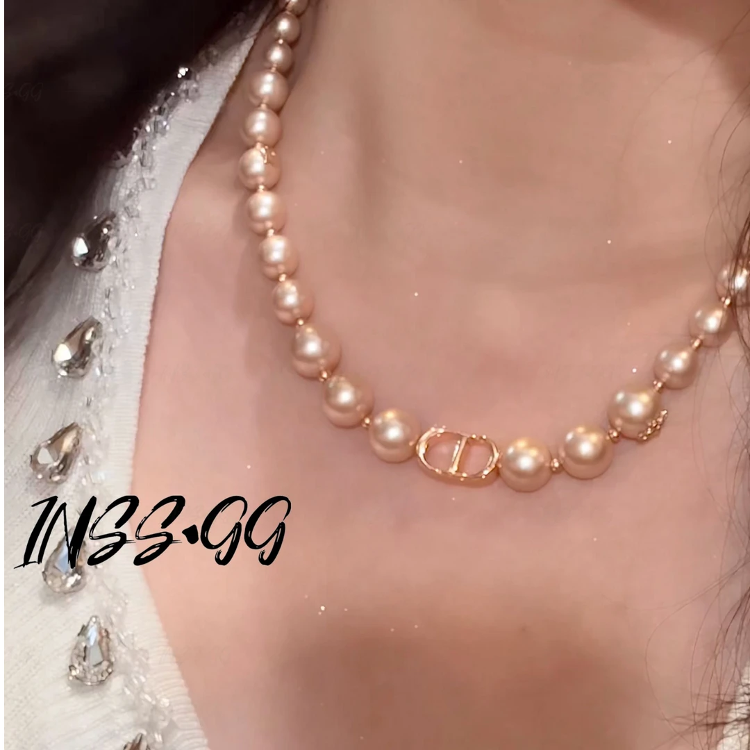 钛钢项链 【INSS · GG】时尚百搭甜美珠珠简约手工项链X030