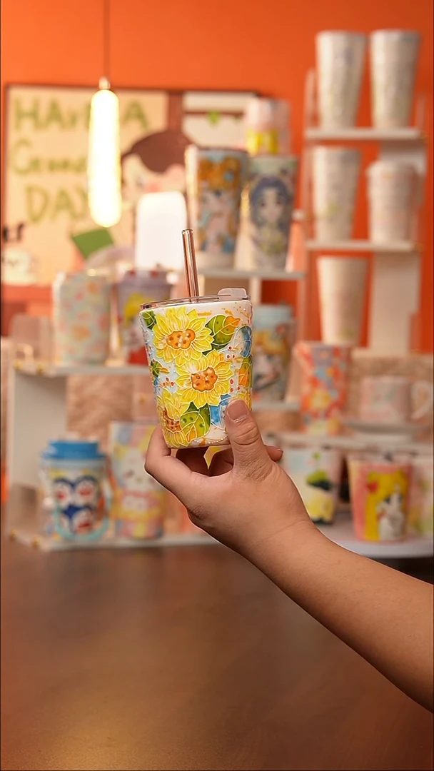 景德镇手工手绘文创陶瓷杯
