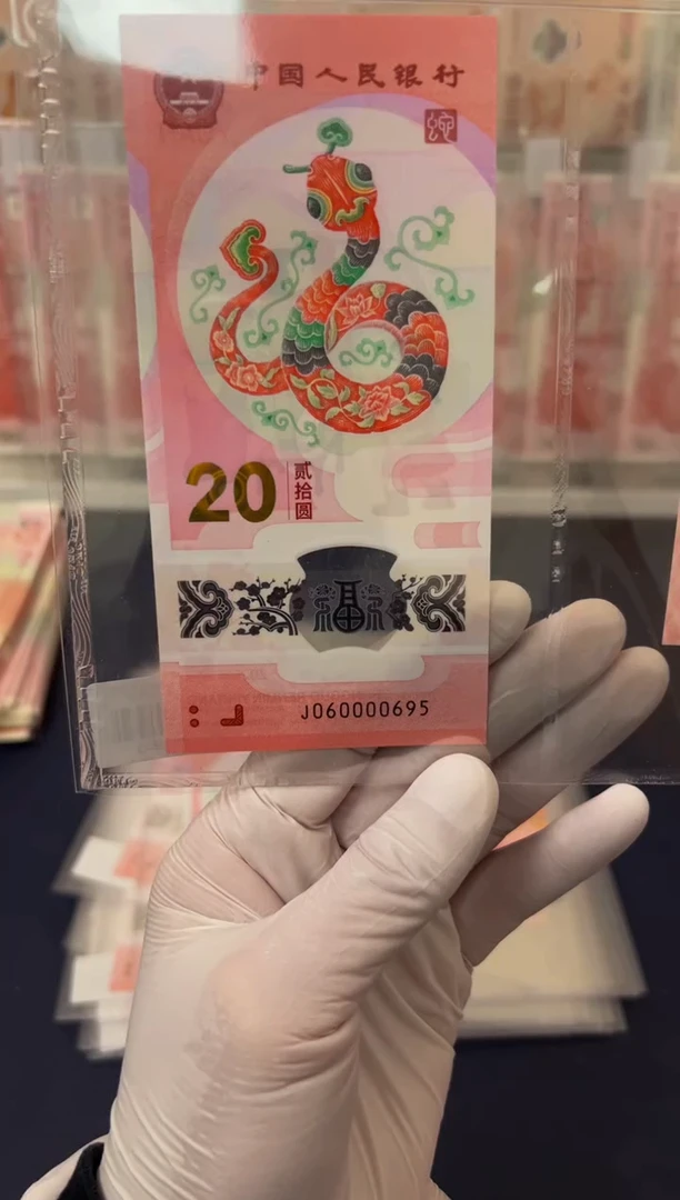 【闪购商品】塑料蛇钞币证J060000695-PMG67