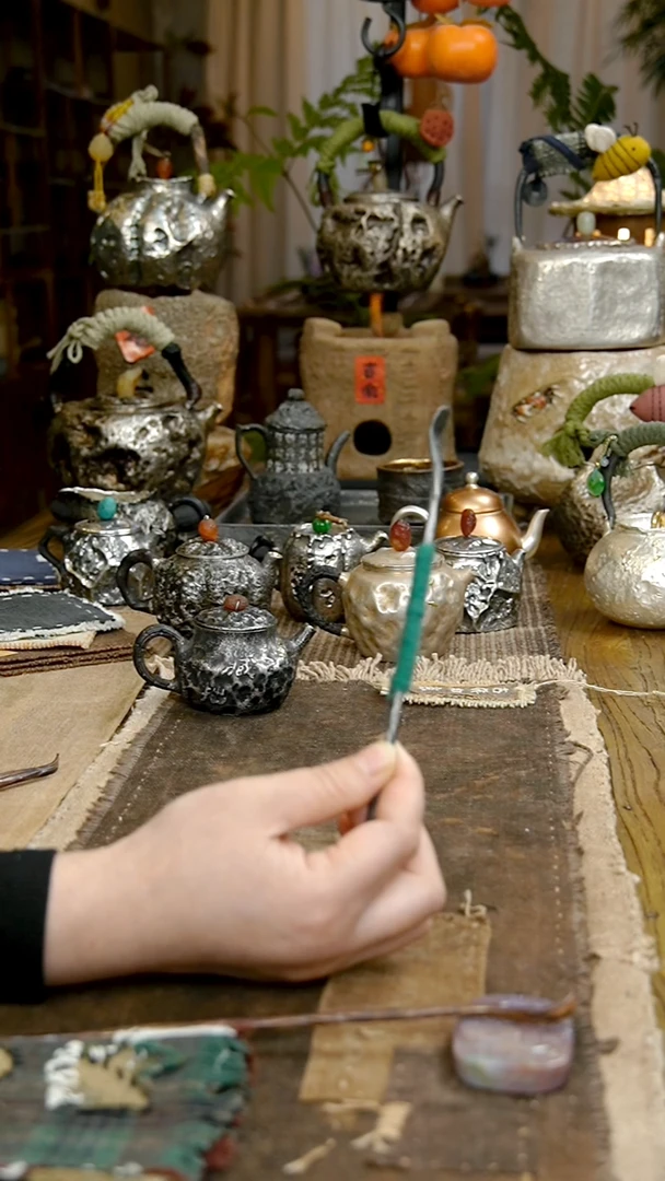 纯手工锡茶拨。。。
