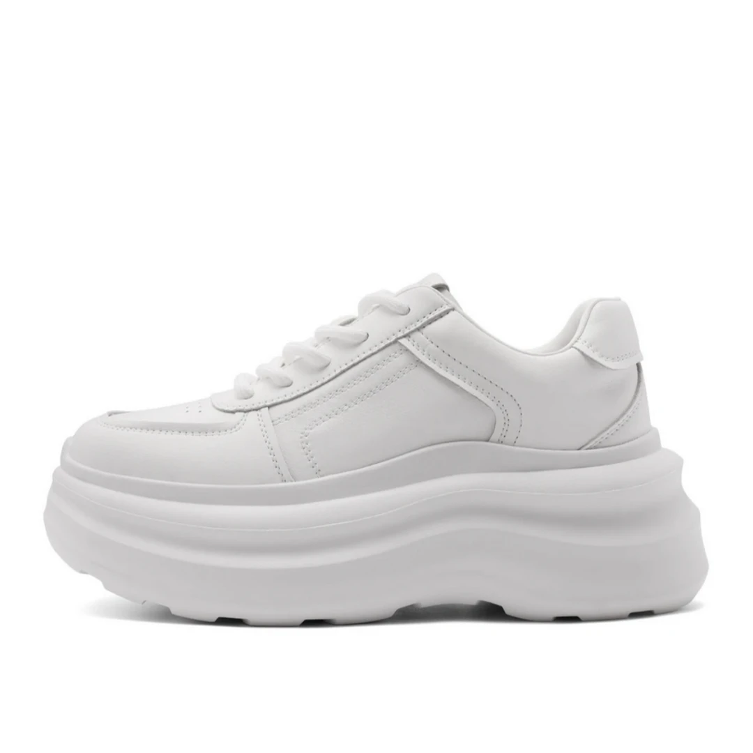 【白武士】轻软回弹透气百搭时尚厚底增高7CM运动鞋