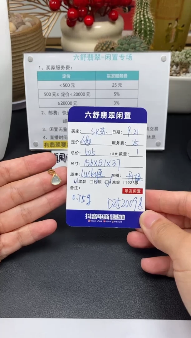 颈饰18K金镶嵌翡翠S****舍D2520098