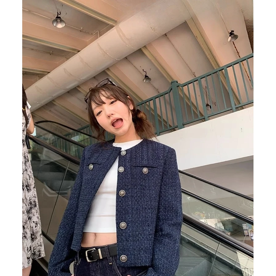 春季早秋秋季秋冬韩版时尚洋气网红百搭短款小香风上衣短外套