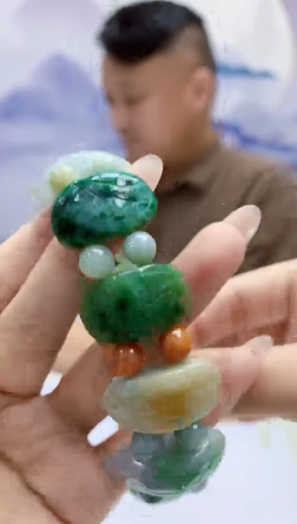 定制翡翠未镶嵌4969xx-毛货手串46