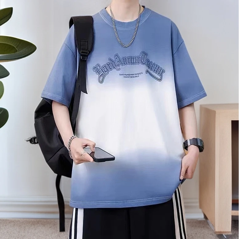 青少年夏季t恤男孩初中生高中生学生短袖T恤帅气夏装