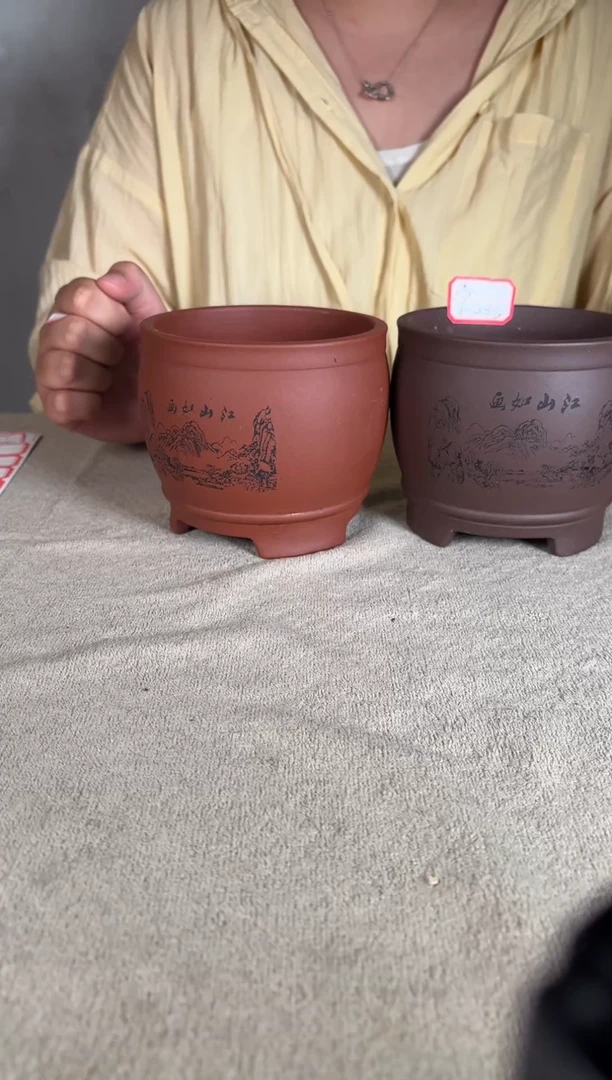 F0022宜兴紫砂花盆