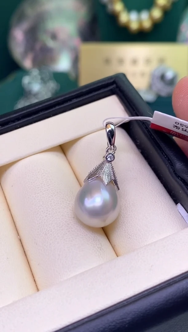 海水珍珠银S925镶嵌颈饰11-12