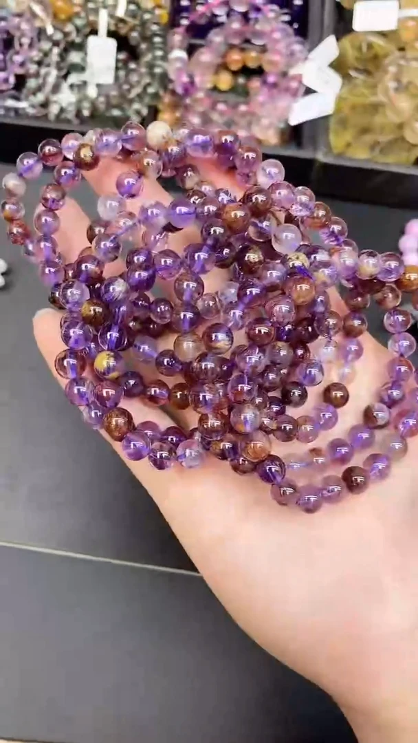 【闪购商品】水晶手串未镶嵌A83 紫幽灵 7mm+