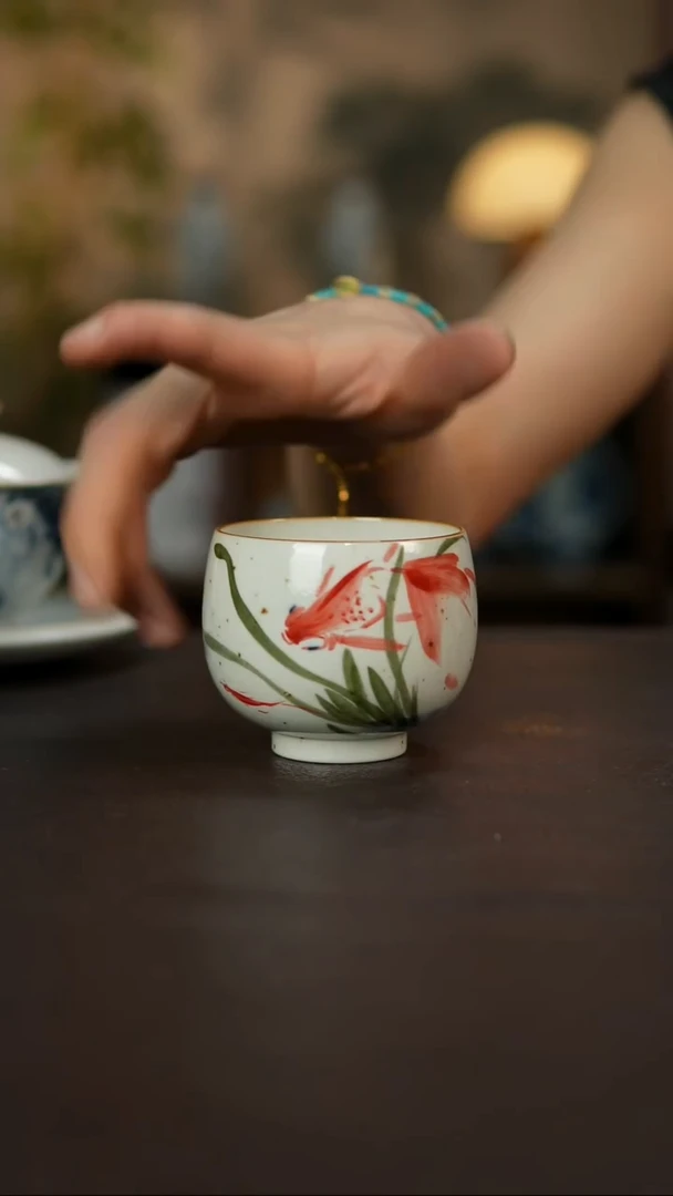 杯景德镇陶瓷杯碗柴烧多人