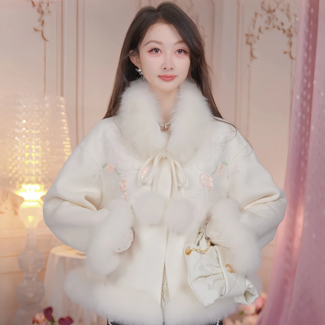 【达人专属】朝峰女新款大衣外套气质百搭款式CFE5F982-T035V