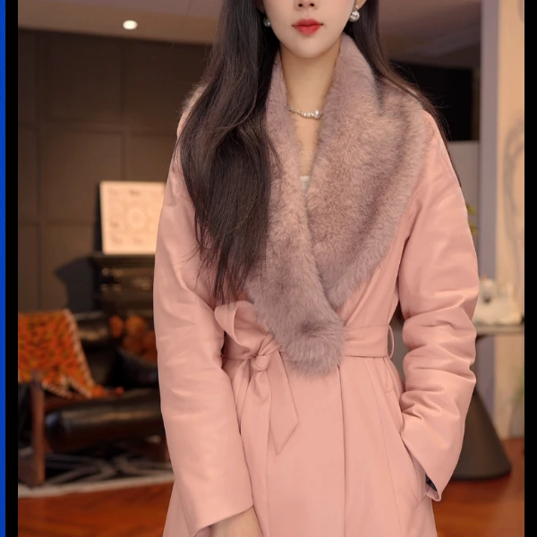 LX-高级感羽绒服收腰气质百搭翻领女保暖