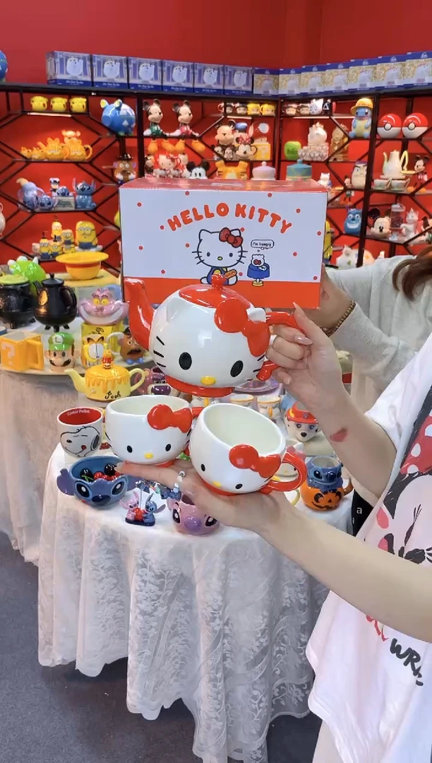 【闪购商品】.@@凯特猫一壶二杯（陶瓷）