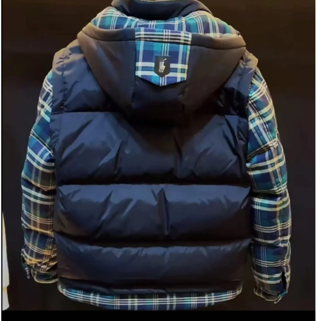 【铂曼】2024冬季新款新国标白鸭绒假两件百搭羽绒服