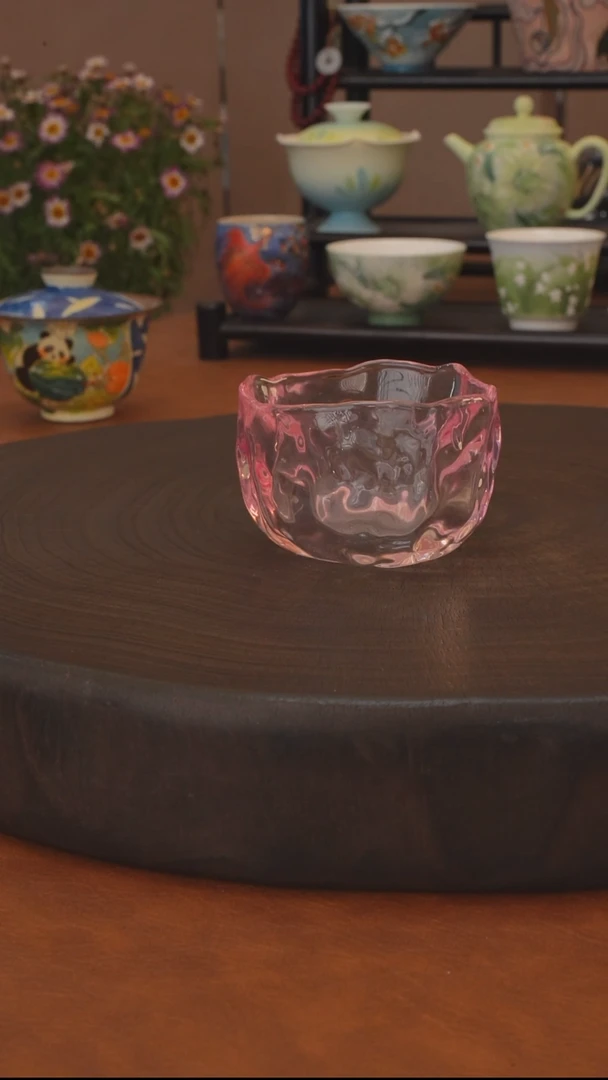 福利品 粉色琉璃杯