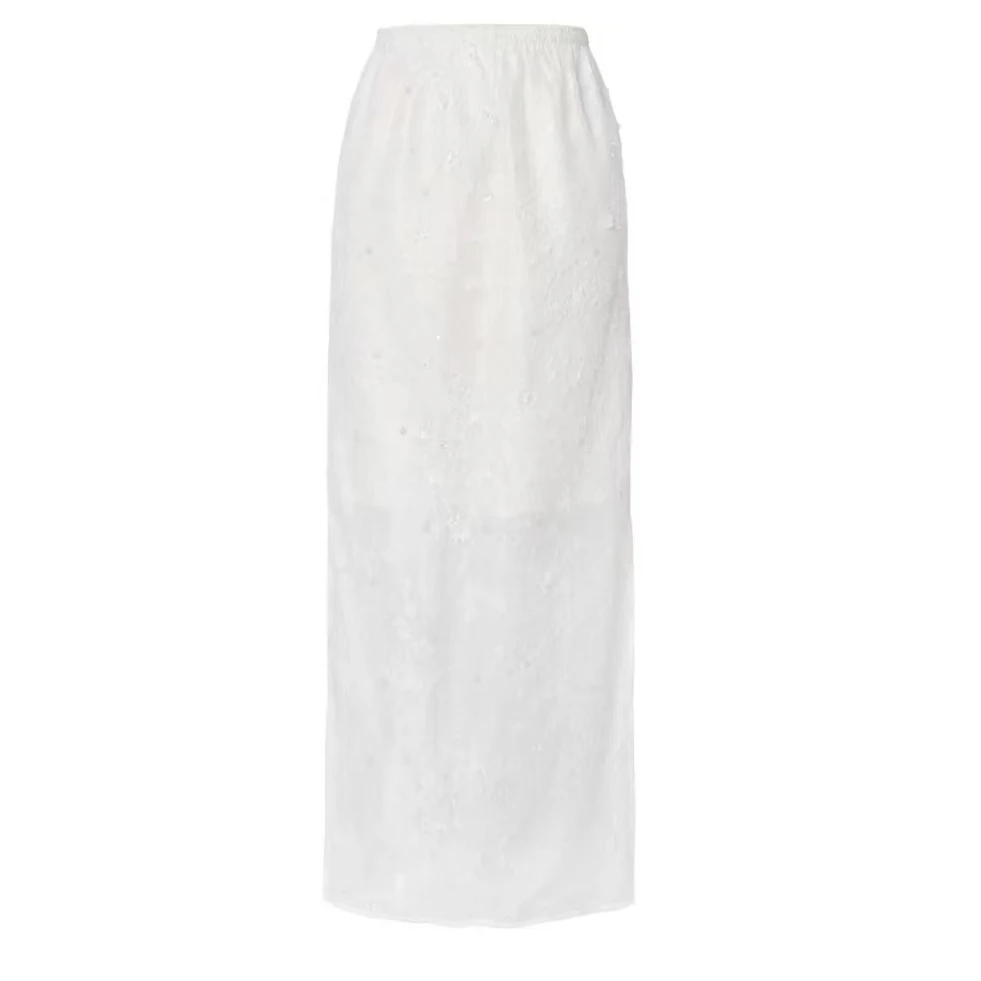 JUN  BY   YANG JUN秀款钉珠蕾丝半裙