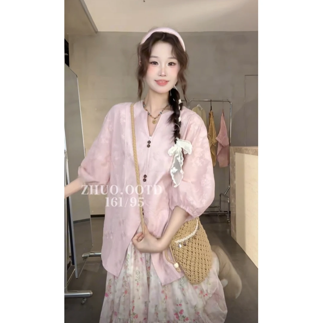 VGVL夏季新款小众设计感衬衫女