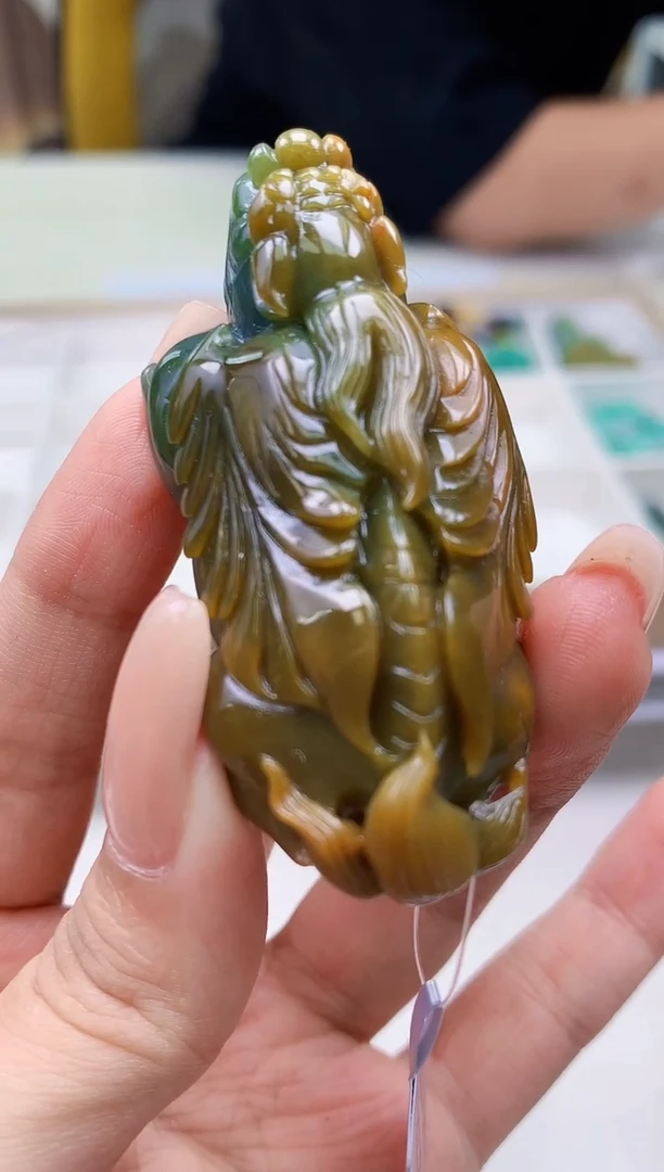 定制翡翠未镶嵌4688xx-毛货挂件38