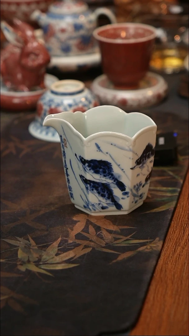 康亭守艺鳜鱼花口公道杯