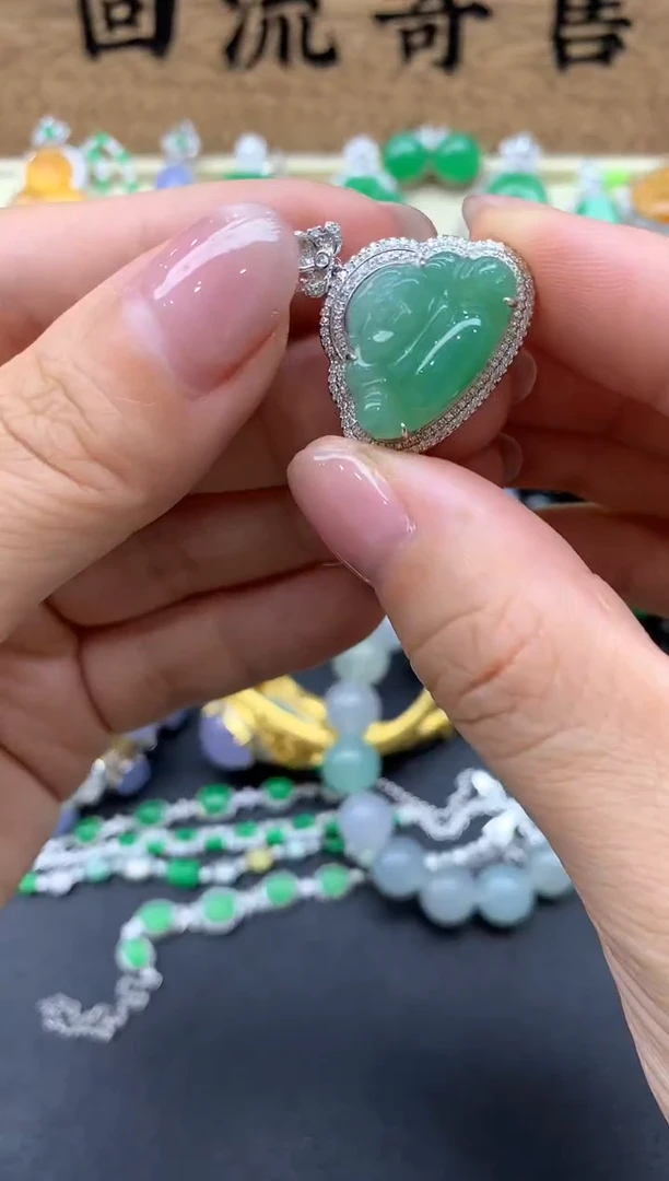 【闪购商品】翡翠颈饰18K金镶嵌159-中国好珍宝