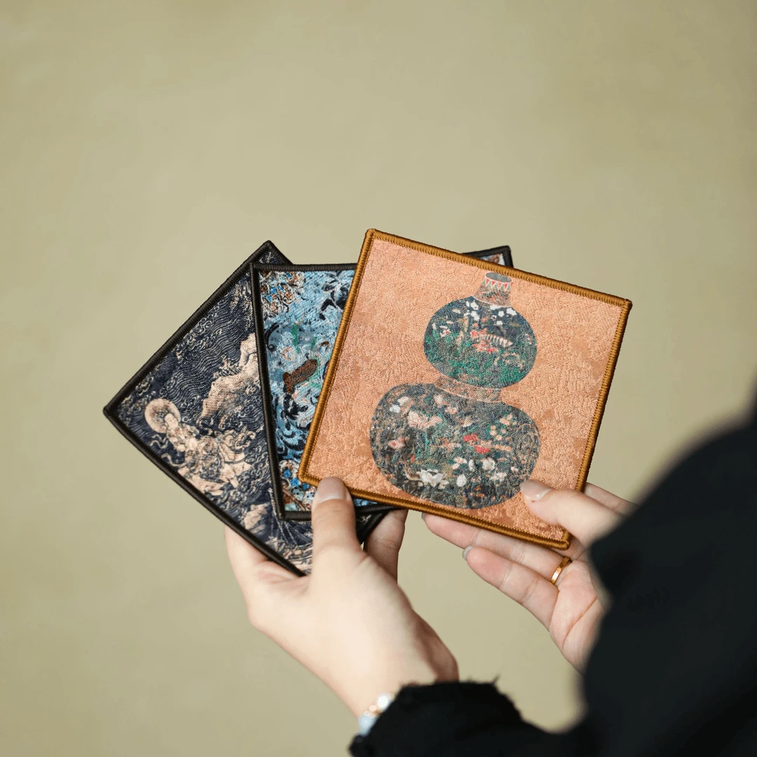 茶小洋-纯手工丝绒防水古风壶承垫（12*12cm）