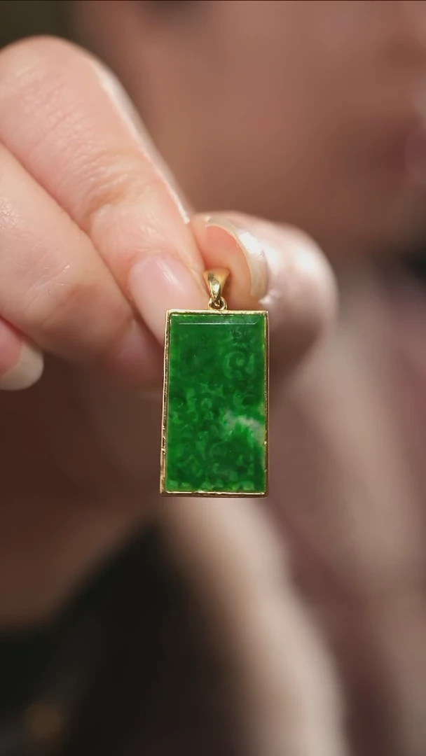 吊坠(不含链)银S925镶嵌翡翠925银 翡翠无事牌吊坠