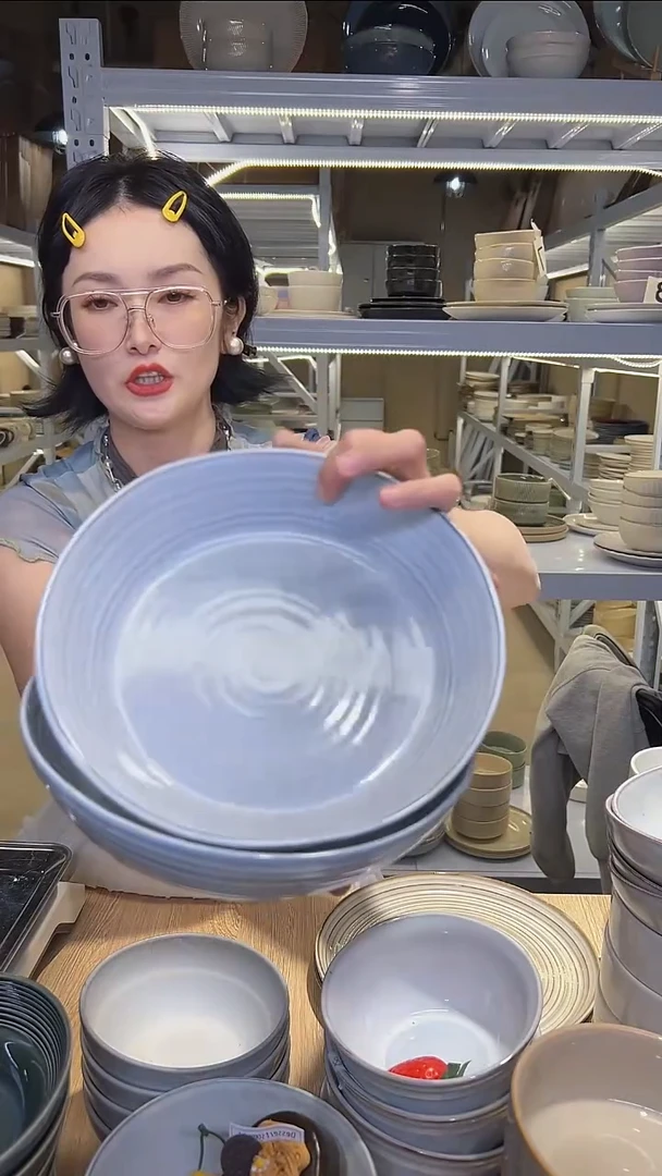 瓷211外贸尾货高温釉下彩陶瓷餐具默认微瑕