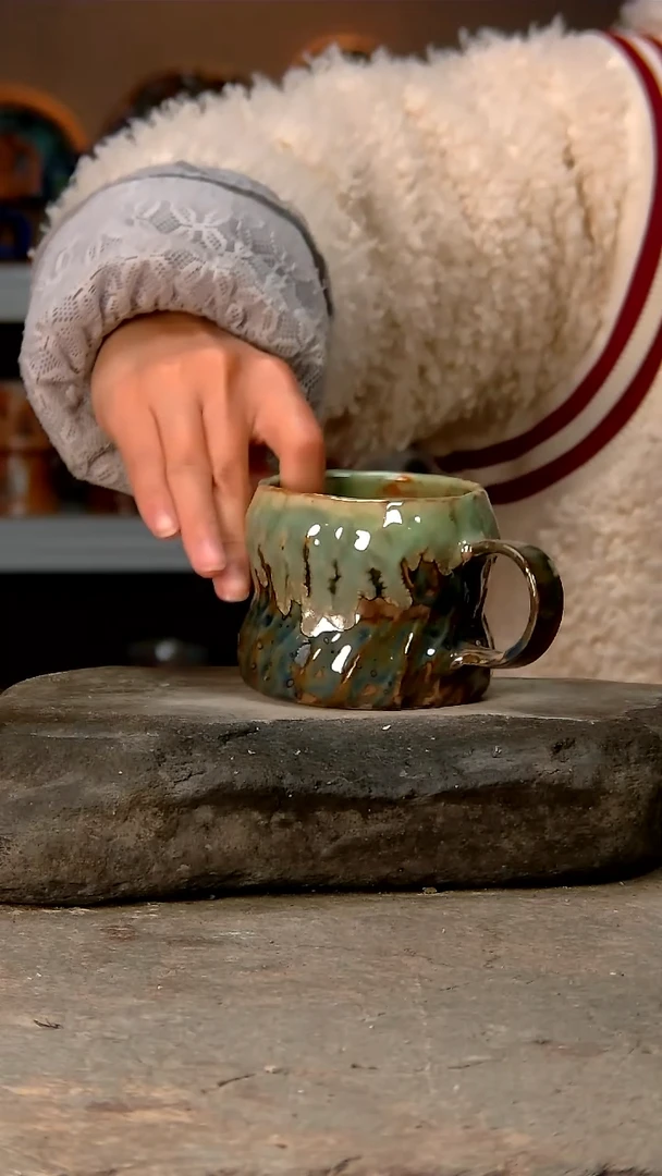 【闪购商品】215高温釉下手工同款，微波炉烤箱可进