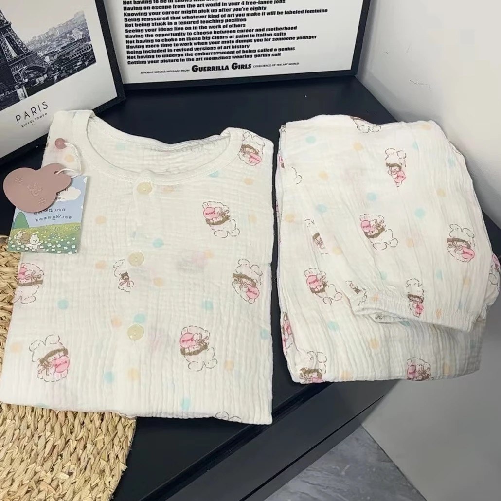 女童卡通棉纱家居服9250
