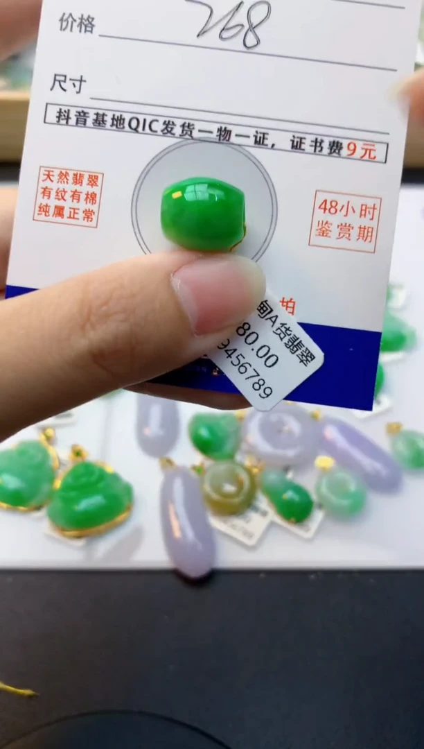 颈饰未镶嵌翡翠天然缅甸A货翡翠