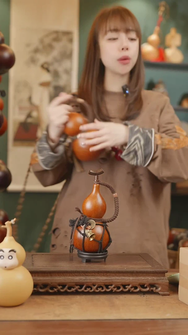 【闪购商品】84号精品天然大漆工艺防渗内胆酒葫芦~