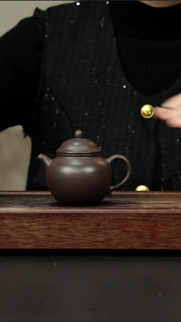 茶壶紫砂粗砂紫泥 秋水