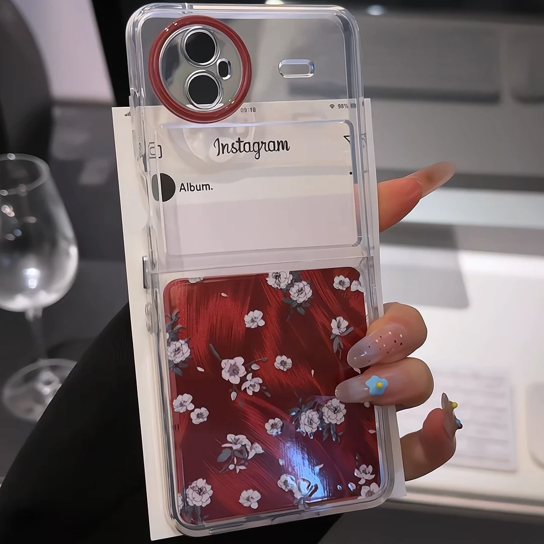 （VIVOxflip系列）羽纱折叠适用vivoxflip手机壳新款法式花束女防摔