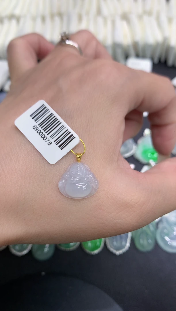 吊坠(不含链)18K金镶嵌翡翠111