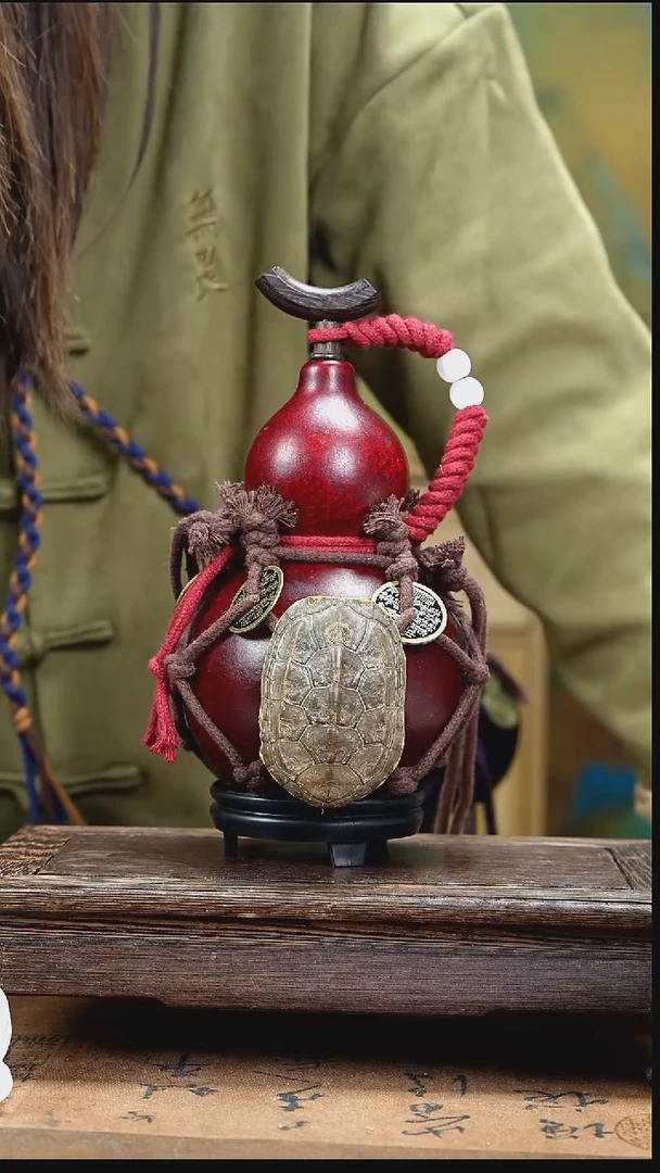 YX099复古网兜款天然酒葫芦（一物一拍）