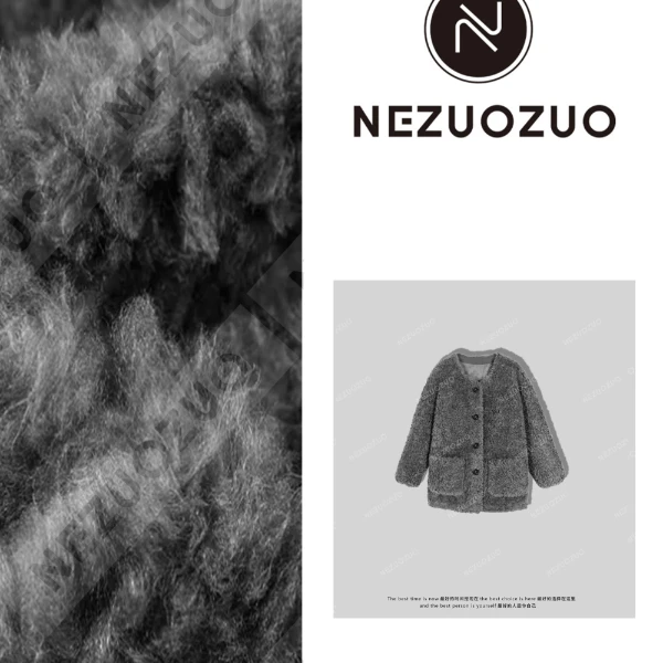 NEZUOZUO【泰迪熊外套】100绵羊毛毛绒感单排扣慵懒保暖羊毛开衫