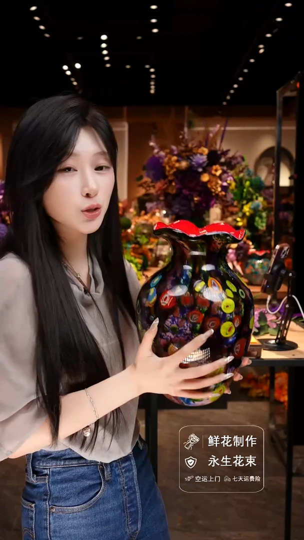 手工艺品琉璃手工花器花束空运包邮送货上门-以图片为准