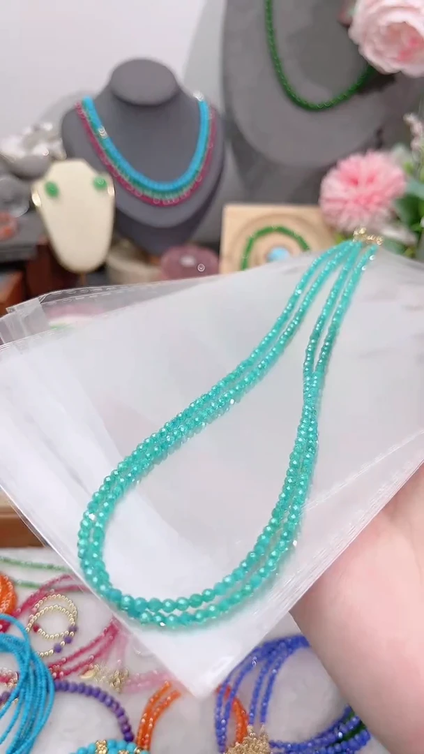 颈饰银S925镶嵌祖母绿硬抛99